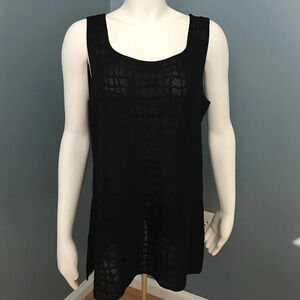Escada vintage black mesh tank top euro size 42